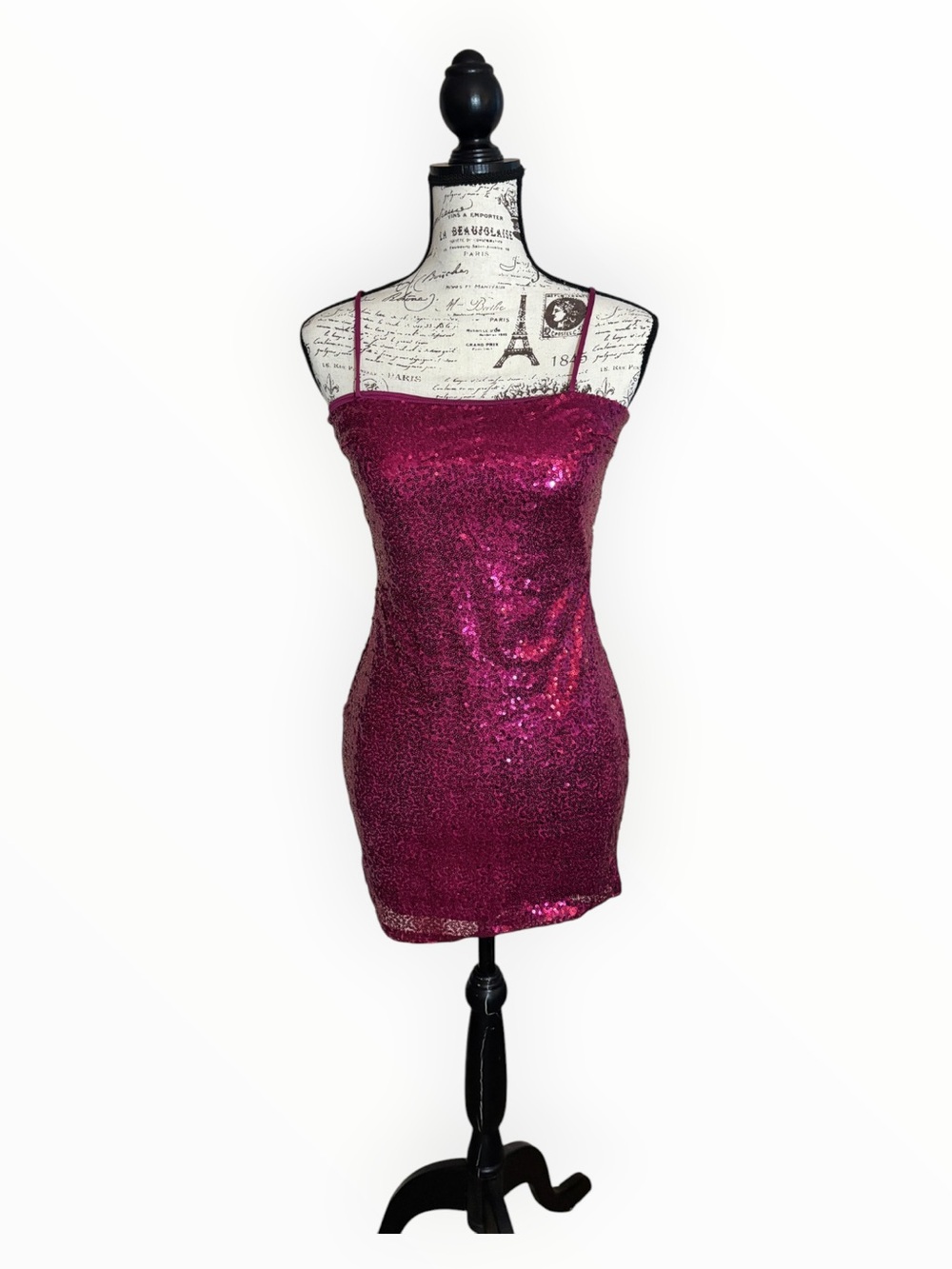 Lucy in the Sky | Burgundy Sequin Bodycon Mini Dress